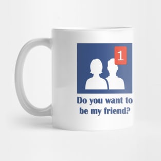 facebook new friend Mug